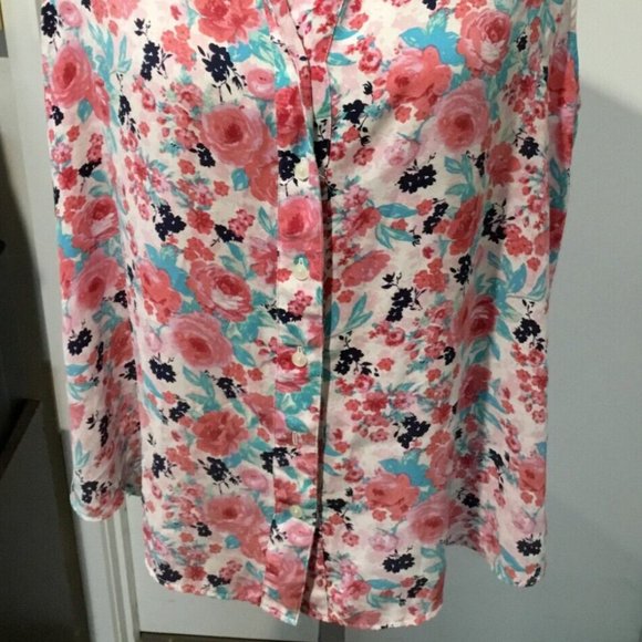 Ladies Top Floral Pink Sleeveless Millers Sz 16 AU Lightweight VGUC - Picture 2 of 4